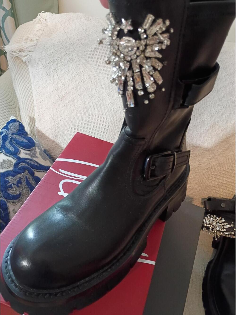 Nanu-Ku Couture leather combat boot